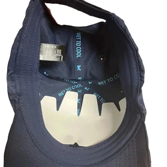 Mission Cooling Vented Performance Hat Blue Adjustable Unisex UPF 50 - Picture 4 of 8